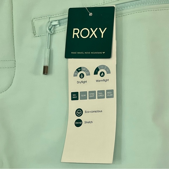 NEW $200 Roxy Rising High Shell Snow Pants in Fair Aqua Women’s Pants Size M - Picture 12 of 16